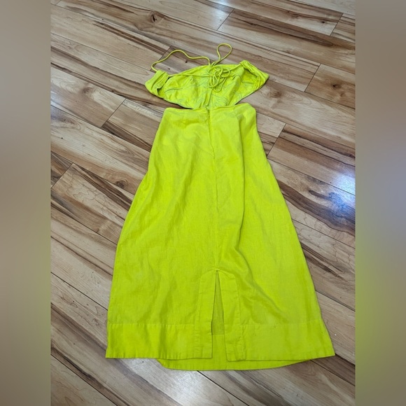 Farm Rio Mostera Embroidered Cut Out Linen Blend Midi Dress - Picture 6 of 9